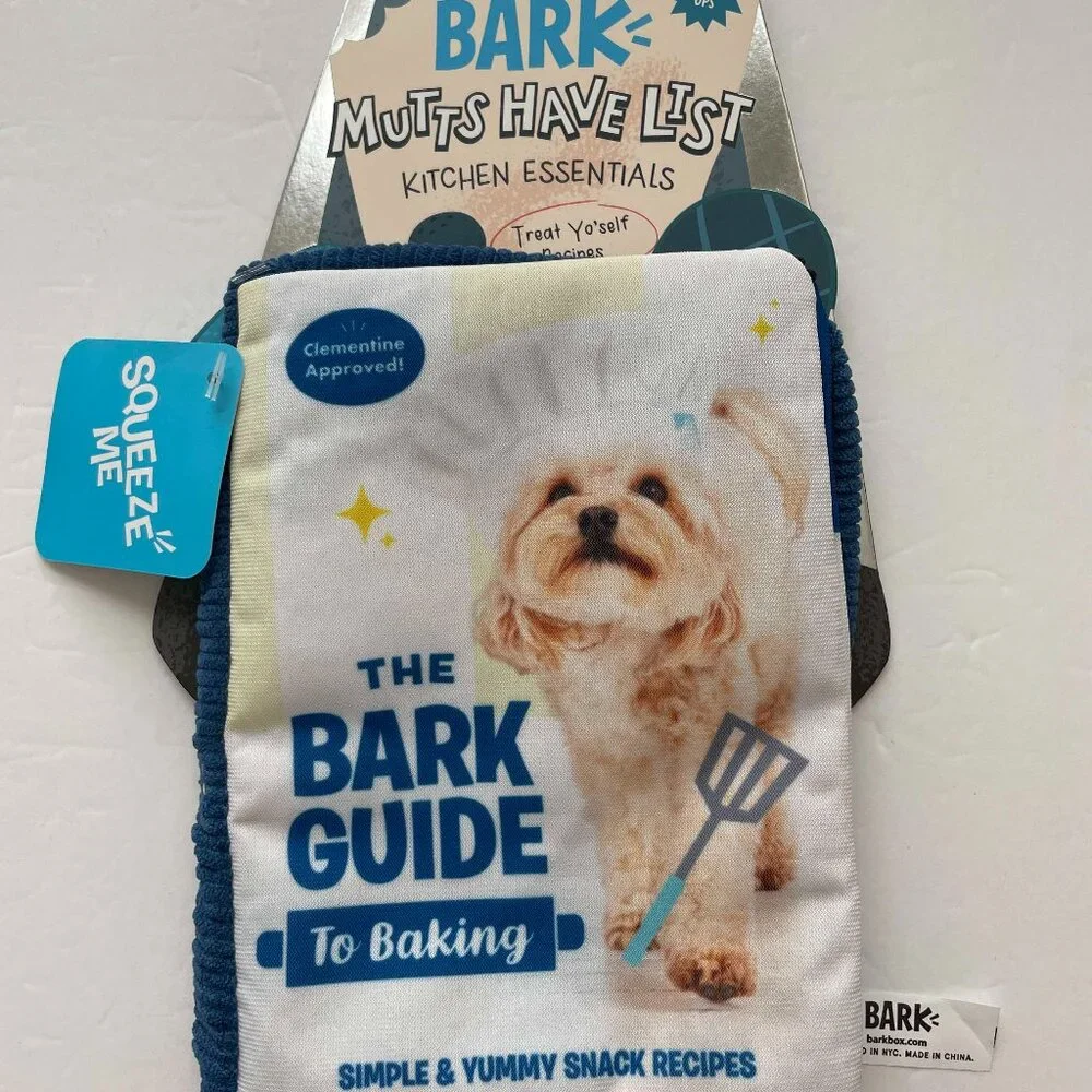 Bark Mutts Have List Kitchen Essentials Cookbook Guide To Baking Crinkle Dog Toy